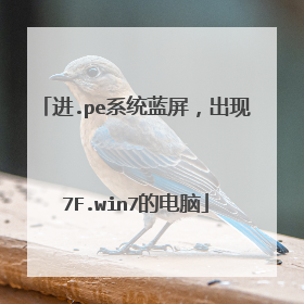 进.pe系统蓝屏，出现7F.win7的电脑