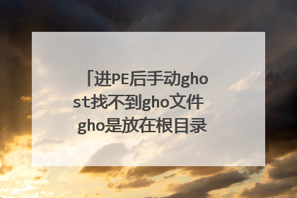 进PE后手动ghost找不到gho文件 gho是放在根目录里的 但是我用我自己的系统插上U盘是