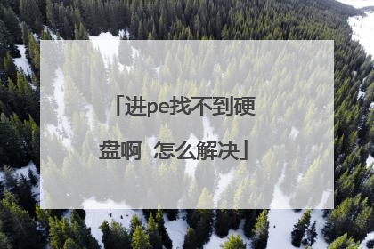 进pe找不到硬盘啊 怎么解决