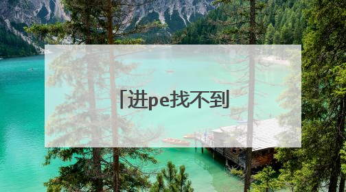 进pe找不到硬盘怎么办