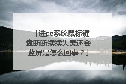 进pe系统鼠标键盘断断续续失灵还会蓝屏是怎么回事？