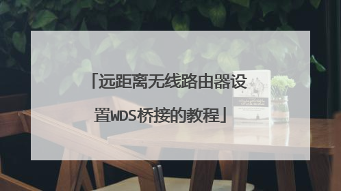 远距离无线路由器设置WDS桥接的教程