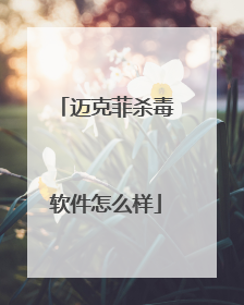 迈克菲杀毒软件怎么样