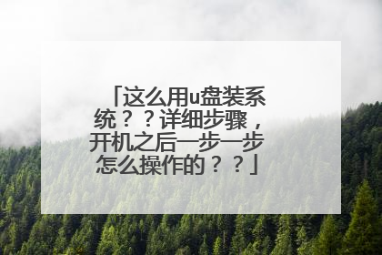 这么用u盘装系统??详细步骤,开机之后一步一步怎么操作的??