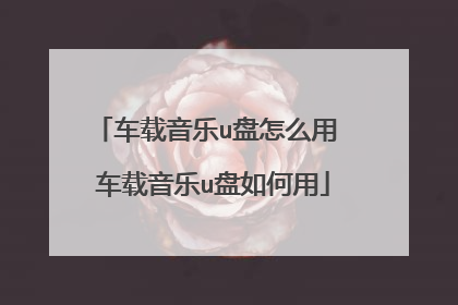 车载音乐u盘怎么用 车载音乐u盘如何用