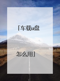 车载u盘怎么用