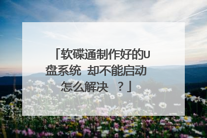 软碟通制作好的U盘系统 却不能启动怎么解决 ?