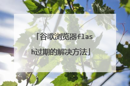 谷歌浏览器flash过期的解决方法