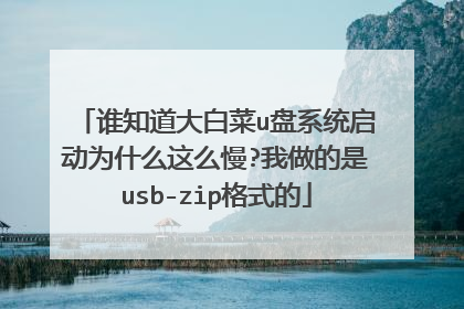 谁知道大白菜u盘系统启动为什么这么慢?我做的是usb-zip格式的
