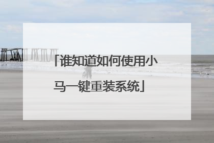 谁知道如何使用小马一键重装系统