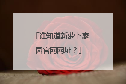 谁知道新萝卜家园官网网址?