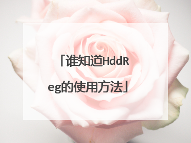 谁知道HddReg的使用方法