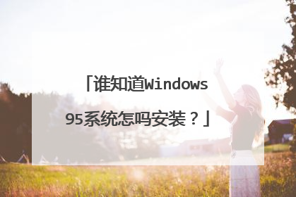 谁知道Windows95系统怎吗安装?