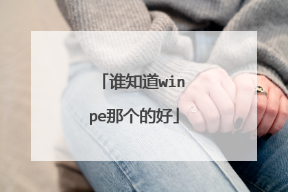 谁知道winpe那个的好
