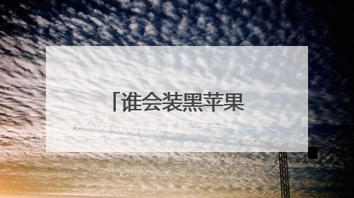 谁会装黑苹果系统啊，求教