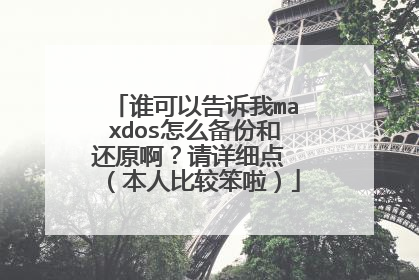 谁可以告诉我maxdos怎么备份和还原啊?请详细点 (本人比较笨啦)