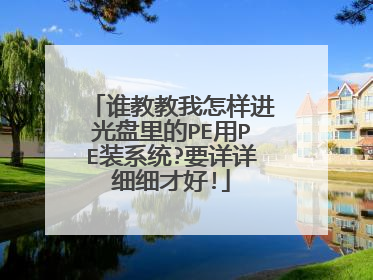 谁教教我怎样进光盘里的PE用PE装系统?要详详细细才好!