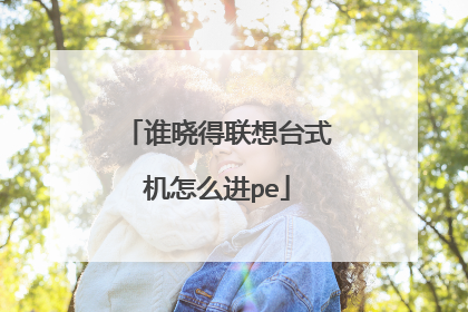 谁晓得联想台式机怎么进pe