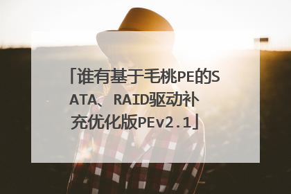 谁有基于毛桃PE的SATA、RAID驱动补充优化版PEv2.1