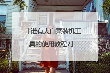 谁有大白菜装机工具的使用教程?