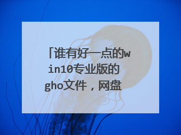 谁有好一点的win10专业版的gho文件,网盘发给我,谢谢。