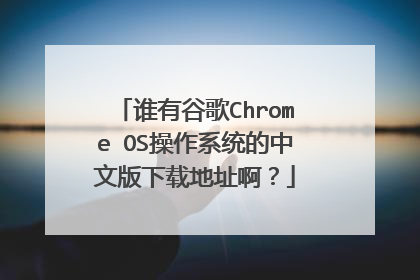 谁有谷歌Chrome OS操作系统的中文版下载地址啊?