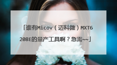 谁有Micov(迈科微)MXT6208E的量产工具啊?急需~~