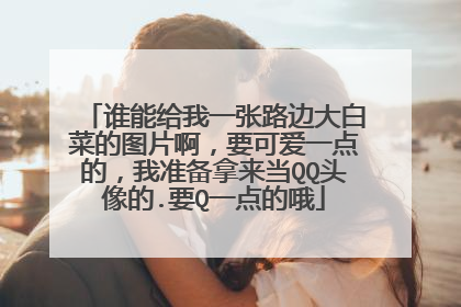 谁能给我一张路边大白菜的图片啊,要可爱一点的,我准备拿来当QQ头像的.要Q一点的哦