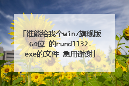 谁能给我个win7旗舰版 64位 的rundll32.exe的文件 急用谢谢