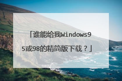 谁能给我Windows95或98的精简版下载?