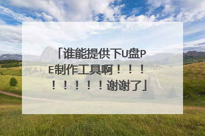 谁能提供下U盘PE制作工具啊!!!!!!!!谢谢了