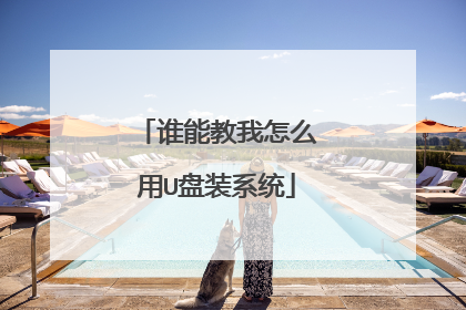 谁能教我怎么用U盘装系统