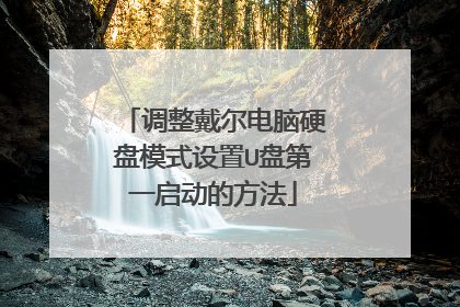 调整戴尔电脑硬盘模式设置U盘第一启动的方法