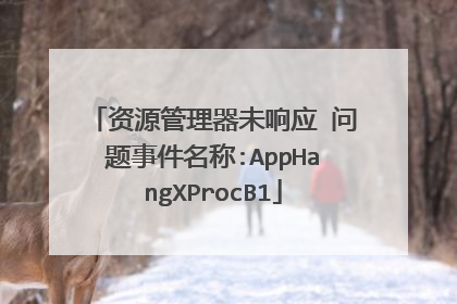 资源管理器未响应 问题事件名称:AppHangXProcB1