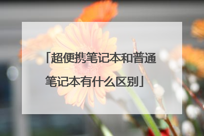 超便携笔记本和普通笔记本有什么区别