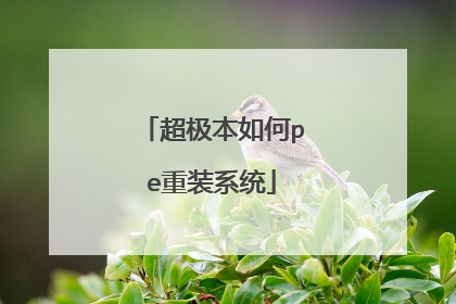 超极本如何pe重装系统
