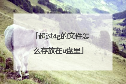 超过4g的文件怎么存放在u盘里