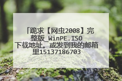 跪求【网虫2008】完整版_WinPE.ISO下载地址。或发到我的邮箱里15137186703@163.com,先谢谢各位大神了。