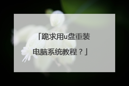 跪求用u盘重装电脑系统教程?