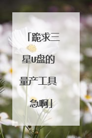 跪求三星U盘的量产工具 急啊