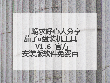 跪求好心人分享茄子u盘装机工具 V1.6 官方安装版软件免费百度云资源