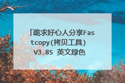 跪求好心人分享Fastcopy(拷贝工具) V3.85 英文绿色版软件免费百度云资源