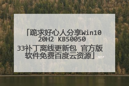 跪求好心人分享Win10 20H2 KB5005033补丁离线更新包 官方版软件免费百度云资源