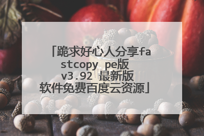 跪求好心人分享fastcopy pe版 v3.92 最新版软件免费百度云资源