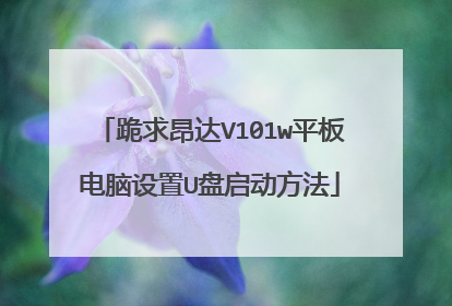 跪求昂达V101w平板电脑设置U盘启动方法