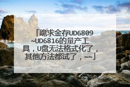 跪求金存UD6809~UD6816的量产工具,U盘无法格式化了,其他方法都试了,~~