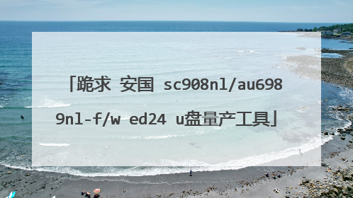 跪求 安国 sc908nl/au6989nl-f/w ed24 u盘量产工具