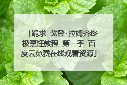 跪求 戈登·拉姆齐终极烹饪教程 第一季 百度云免费在线观看资源