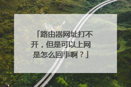 路由器网址打不开,但是可以上网是怎么回事啊?