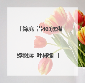 鍗庣�旹403濡備綍閲嶈�呯郴缁�